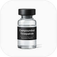 Compounded tirzepatide vial